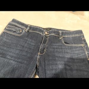 White House/ Black Market Jeans, Size 12S, Boot Leg, Dark Blue